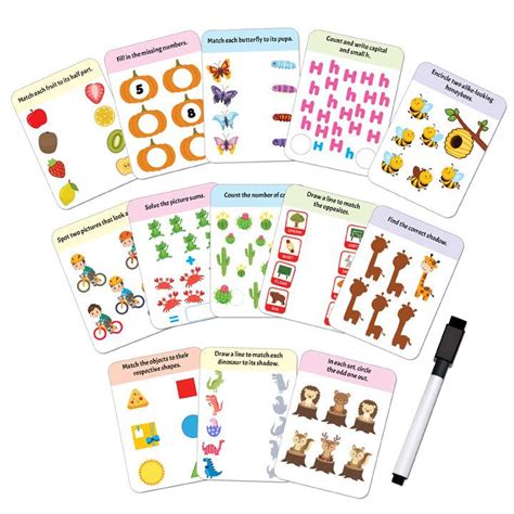Buy Dreamland Flash Cards Activity - 30 Double Sided Wipe Clean Flash ...