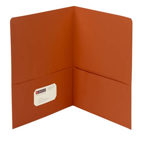 Smead Two-Pocket Heavyweight Folder, Letter Size, Orange, 25 per Box (87858) | Labs USA
