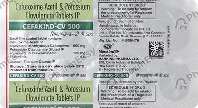 Cefakind Cv 500mg Strip Of 10 Tablets: Uses, Side Effects, Price ...