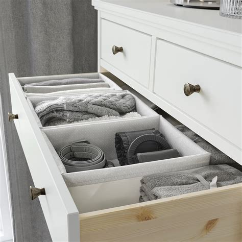 BAXNA Caja organizadora, gris/blanco, 26x34x10 cm - IKEA