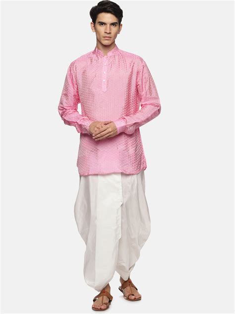 Sethukrishna Mens Self Design Kurta Dhotipant Set – SETHUKRISHNA