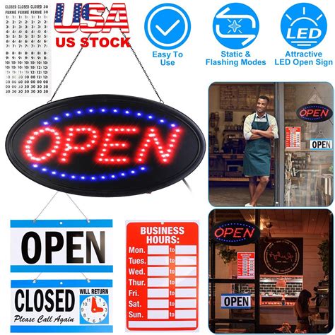 LED Open Sign Business Neon Open Sign Advertisement | Ubuy India
