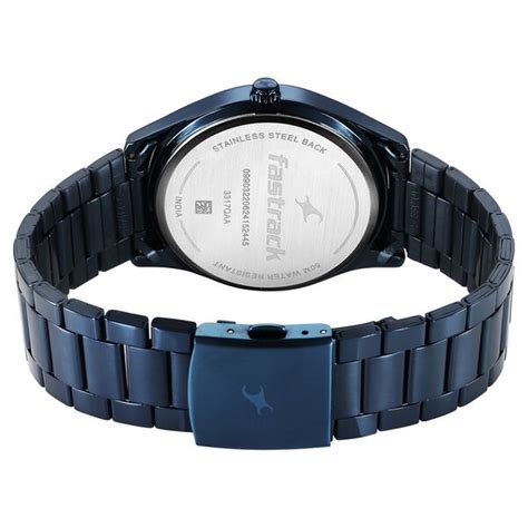 Buy Online Fastrack Stunners Quartz Analog Blue Dial Blue Metal Strap ...