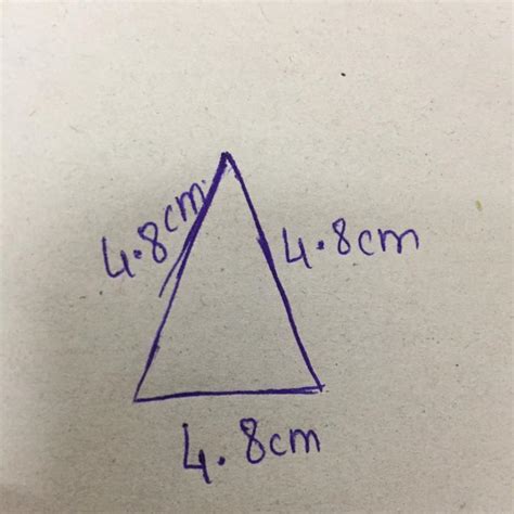Dhaw ABC in which AB = BC = CA = 4.8cm What is the Name of this ...