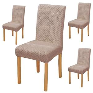 Styleys Elastic Chair Cover Stretch Removable Washable Jacquard Dining ...