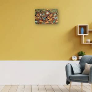 Inephos Fabric Unframed Canvas Painting - Kerala Mural Art Wall ...