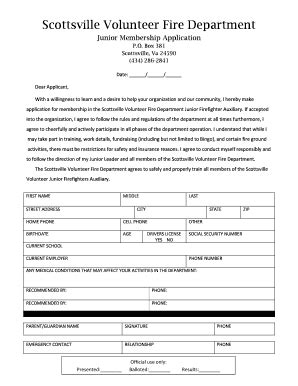 Fillable Online scottsvillefire Scottsville Volunteer Fire Department ...