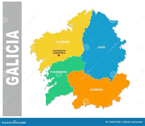 Galicia Administrative And Political Vector Map, Spain | CartoonDealer.com #116782006