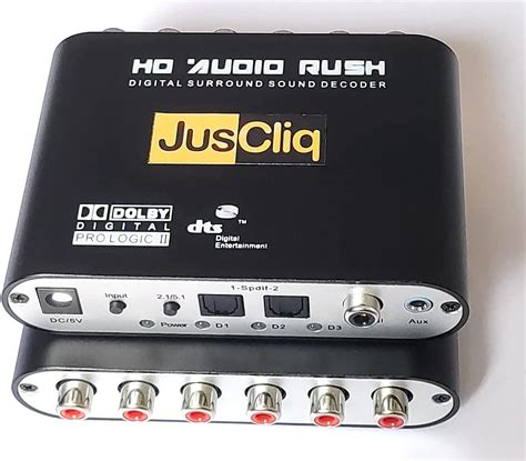 JusCliq® 5.1 DTS HD Audio Digital Surround Sound Decoder 5.1 Optical ...