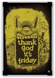 Wall Poster Thank God It's Friday TGIF Graphic Design Paper Print ...