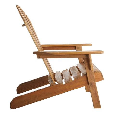 Adirondack Natural Wood Patio Chair 2-Piece Set