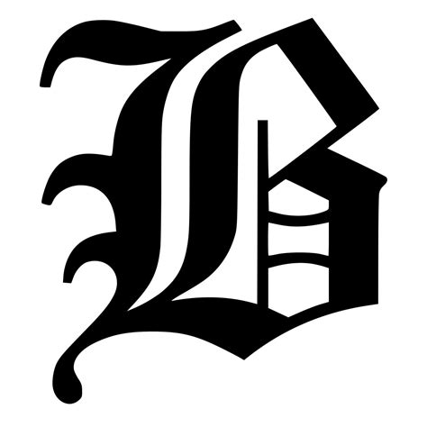 Letter B Old English Lettering Die-Cut Decal Car Window Wall