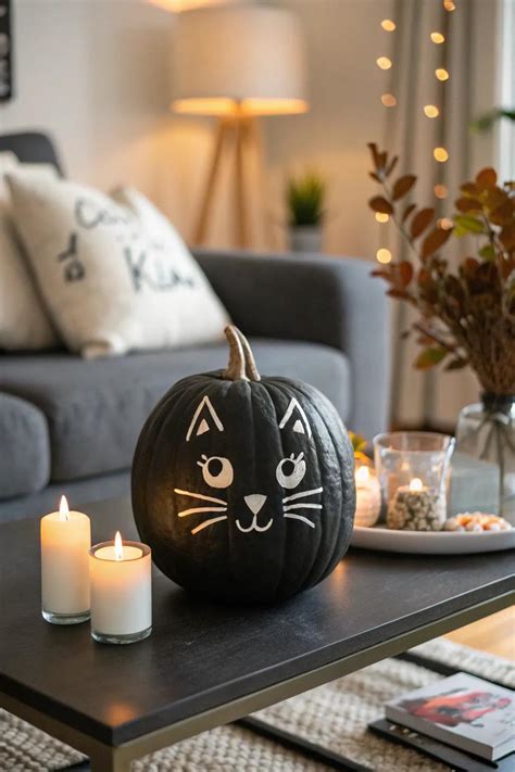 19+ Creative Cat Pumpkin Painting Ideas