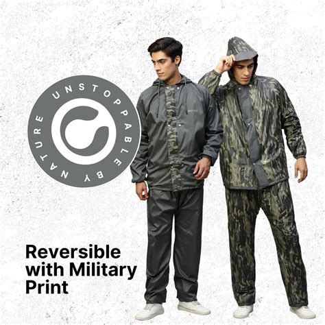 Real-Reversible Raincoat ( With Stylish Military Printed PVC ) – Citizen