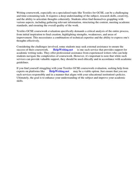 Image result for GCSE Textiles Coursework Example Written Work