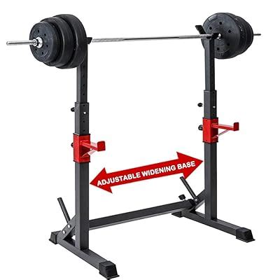 Buy Multi-Function Barbell Rack 550 LBS Dipping Station Adjustable ...