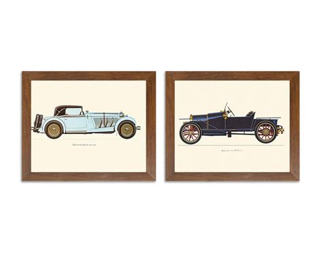 Art Street 'Vintage Car,Bugatti-Mercedes' Framed Poster Set of 2. — ART ...