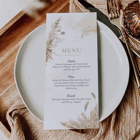 Image result for Simple Rustic Menu