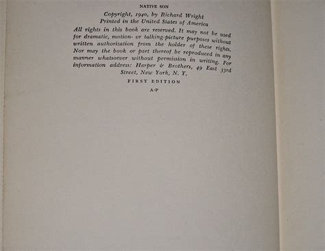 Native Son By Richard Wright Hardback 1940 by Richard Wright | Goodreads