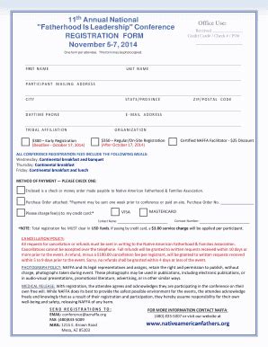 Fillable Online aznaffa Registration Form - Native American Fatherhood ...