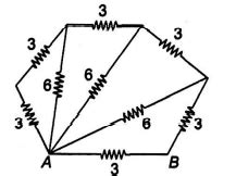All resistances in the diagram below are in ohms. The effective ...