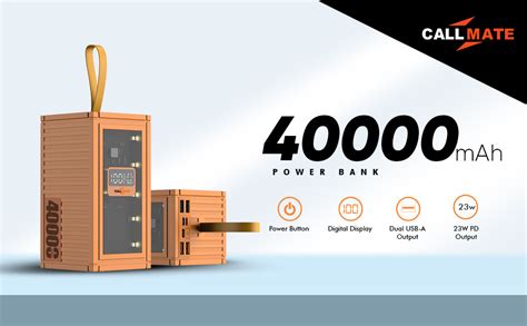 Callmate Ultrafuse Max 40000mAh Ultra High Capacity Power Bank, 23 W ...