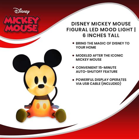 Disney Mickey Mouse Figural Mood Light | Nightstand India | Ubuy