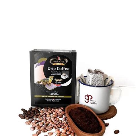 Jual Kopi luwak arabica - Drip coffee 5 saset - presidente caffe ...