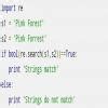 How to compare two strings using regex in Python? - Brainly.in