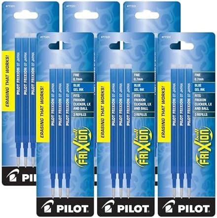 Pilot FriXion Gel Ink Pen Refill, 3-Pack for Erasable Pens, Fine Point ...