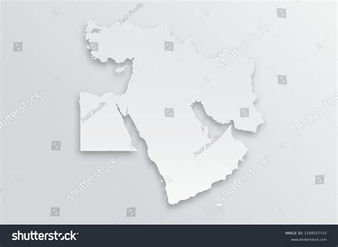 Map Of Middle East Black And White