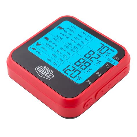 Expert Grill ABS LCD Display Cooking Thermometer with 4 Temperature ...