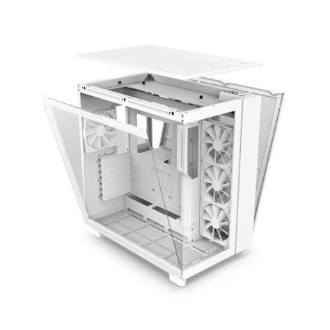 NZXT CHASSIS H SERIES H9 FLOW EDITION ATX MID TOWER CHASSIS ALL WHITE ...