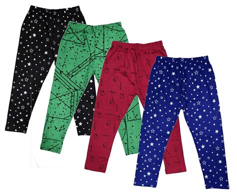 Kayu Girl's Combo Pack Of Cotton Printed Capri (Black/green/maroon/blue ...