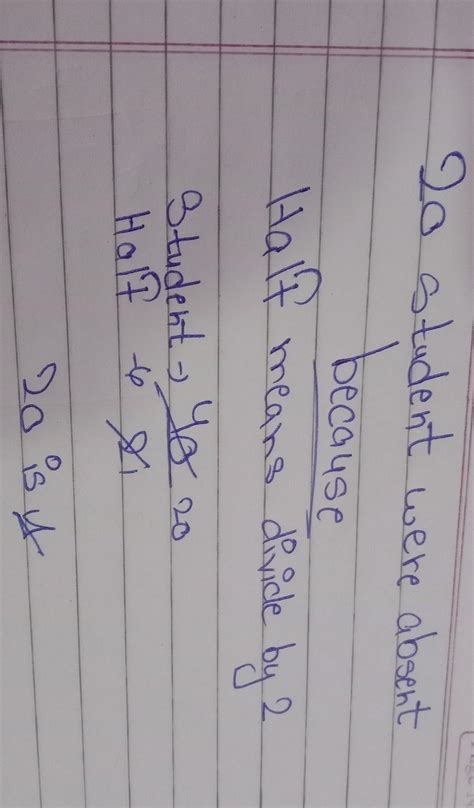 half of a class of 40 students is absent today . how many students are ...
