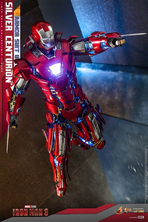 Iron Man 3 Mark XXXIII Silver Centurion Armor Deploys with Hot Toys