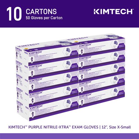 Kimtech™ 55082 Purple Nitrile™ 9.5 in Exam Gloves | Chempure