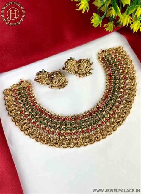 Elegant Gold Plated Designer Necklace With Earrings JH2370 – Jewel Palace