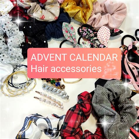 Buy Christmas Hair Accessory Advent Calendar, Scrunchies, Clips ...