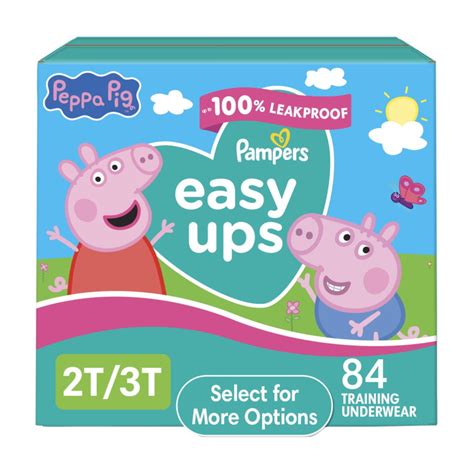Pampers Easy Ups Peppa Pig Potty Training Pants Girls Size 2T-3T, 84 ...