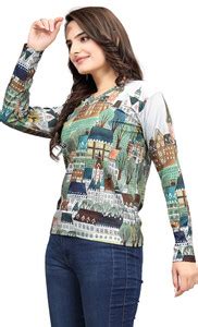 bala india Printed Women Round Neck Grey T-Shirt - Buy bala india ...