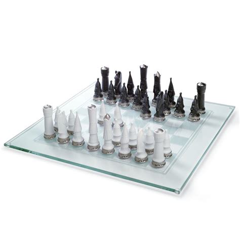 Lladró Glass chess board with pieces | artedona.