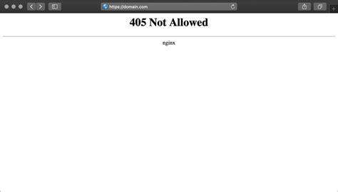 How to Fix the HTTP 405 Method Not Allowed Error