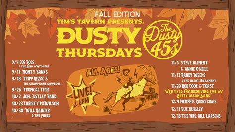 Dusty Thursdays (ft. Rod Cook & Toast), 9655 16th Avenue Southwest ...