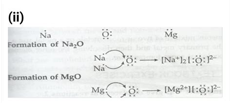 Show the formation of Na2O and MgO by the transfer of electrons. What ...