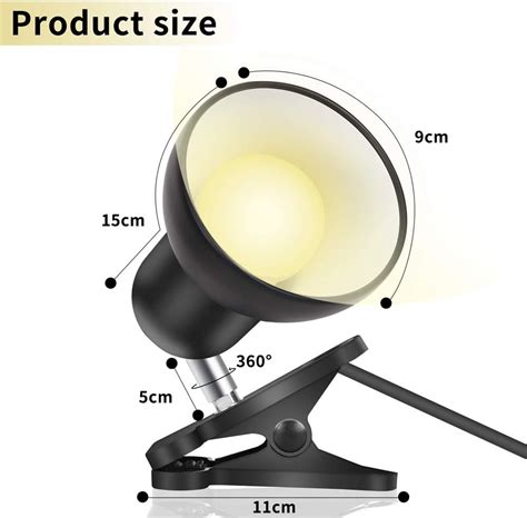 Buy Sun-Rising Light clamp,360° Rotation Clip on Lamp Portable Book ...