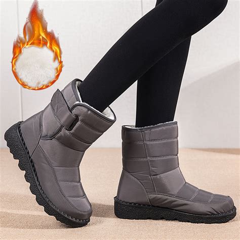 Gubotare Women's Snow Boots Women's Winter Boots Waterproof Snow Boots ...