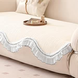 HOKIPO 'French Lace & Luxe' Sofa Cover Mat for 1/2/3 Seater & L Shape ...
