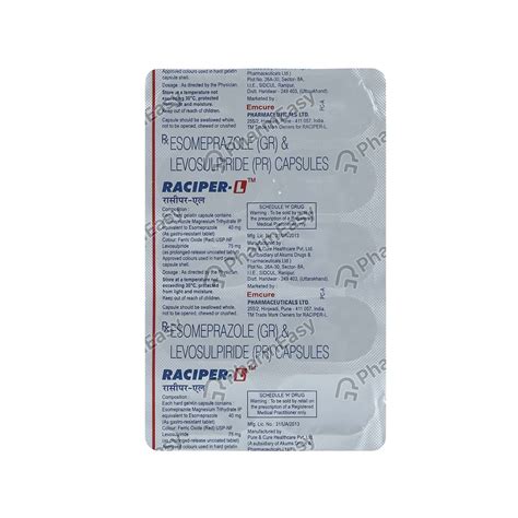 Buy Raciper L Strip Of 10 Capsules Online at Flat 15% OFF | PharmEasy