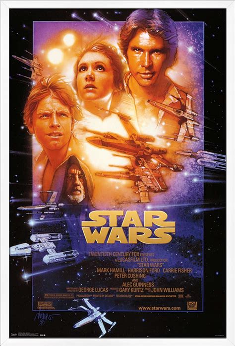 Star Wars: A New Hope - One Sheet Wall Poster, 22.375" x 34", Framed ...